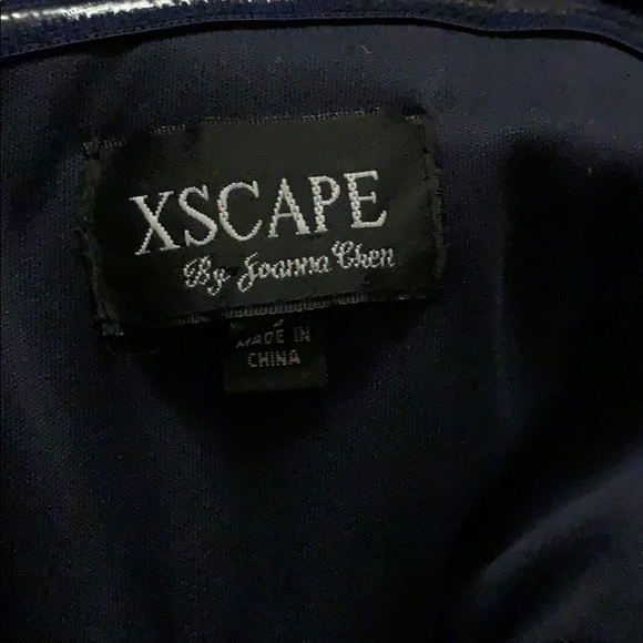 Xscape blue one shoulder dress size 4 - Picture 14 of 16